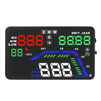 

Q7 Universal OBD2 Car HUD GPS Head Up Display Speed Overspeed Warning