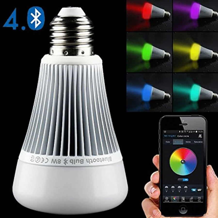 

Multi-function Mi Light Bluetooth Bulb E27 110V 127V 220V 240V 8W Smart Led Lamp RGB White/Cool White/Warm White LED Spot Light
