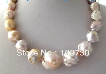 

Jewelry 00974 Light Pink Lavender Unusual Keshi Keishi Baroque Pearl Necklace Blister Clasp