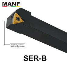 MANF резьбы токарные SER2020K16-B токарные инструменты станок с ЧПУ Внешний резьбовой инструмент держатель резьбы Токарные инструменты для mmt 16er