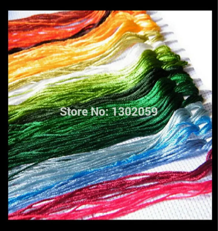 

New 50 pieces Embroidery Cross Stitch Silk Thread Floss Yarn Choose Any Colors And Quantity