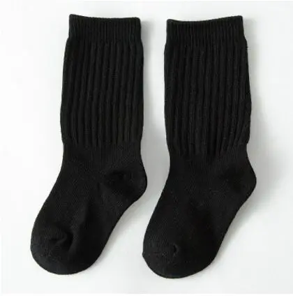 Ребенок хлопок Носки для девочек младенческой Носки для девочек зимние ярких цветов груды Носки для девочек Обувь для девочек Хлопковые гольфы детские иглы Короткие - Цвет: Black Socks