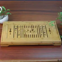 Wholesale bamboo tea tray guide tray tray 49 29 5 natural bamboo Phyllostachys heteroclada large double
