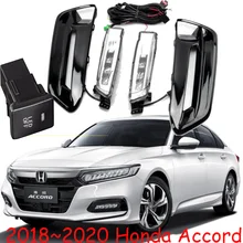 1 set auto paraurti lampada per 10th honda Accord della nebbia della luce Diurna LED 2018 ~ 2019 accessori auto per accord faro daylamp lampada della nebbia