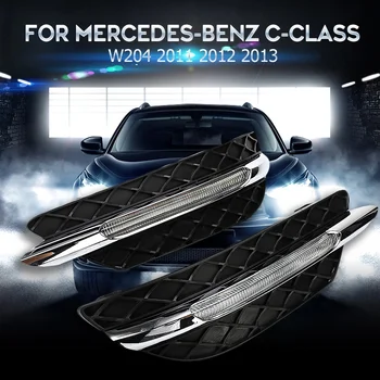 

1 Set 12V LED Daytime Running Lights DRL Daylight Fog Lamp Turn Signal Light With Cover For Mercedes-Benz C-Class W204 2011 2012
