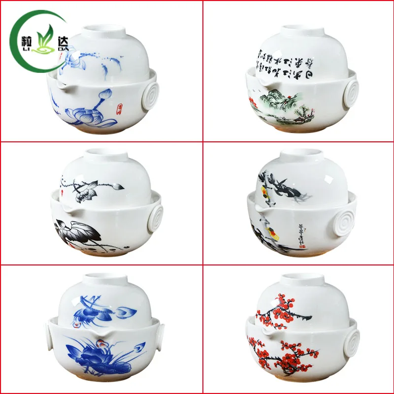 1 Tea Pot +1 Cup High Quality Gai wan Ceramic Teapot Kettle Tea Set Oolong Tea TeapotTeacup