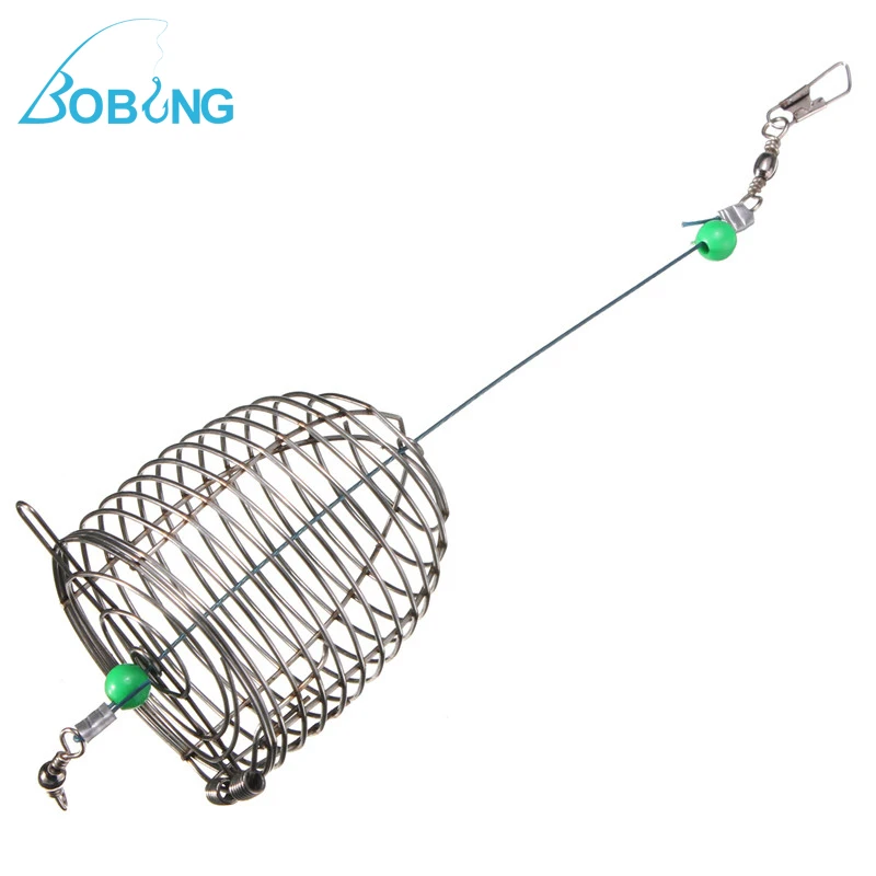 

Stainless Steel Wire Fishing Lure Bait Cage Ball Bearing Swivel Solid Rings Fishing Connector Fishing Accessory Tackle Box tool
