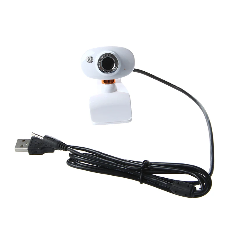 

USB 2.0 50.0M HD Webcam Web Cam Camera with MIC for PC Laptop Computer Orange & White