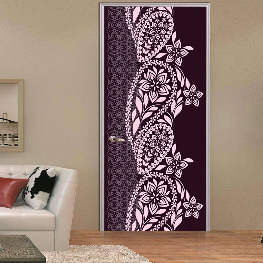 2 Panels Arabic Style Art Door Wall Murals Wall Stickers Door Sticker