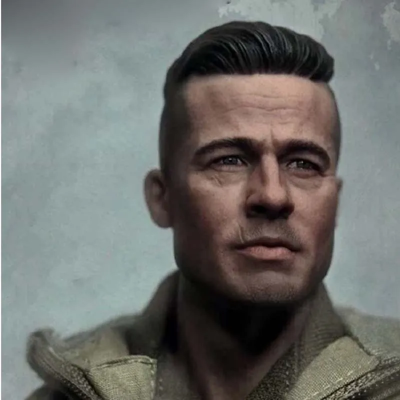 Mnotht 1:6 Scale Fury Brad Pitt Sculpt THREEQ MG002 мужской солдат резьба по головке модель игрушек