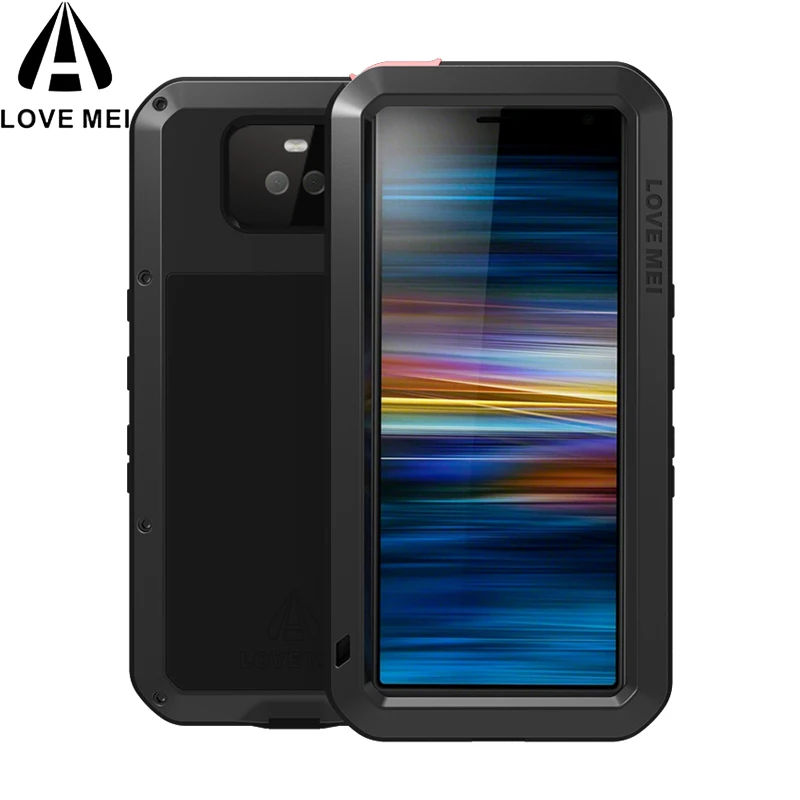 

LOVE MEI Metal Aluminum Case For Sony Xperia 10 Plus Heavy Duty Armor Outdoor Shockproof Anti-knock Powerful Cover