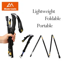 EVA ручки 5-раздел регулируемый Пеший туризм походы Прогулки полюс Cane Stick Костыль Алюминий сплав складные трости Трости