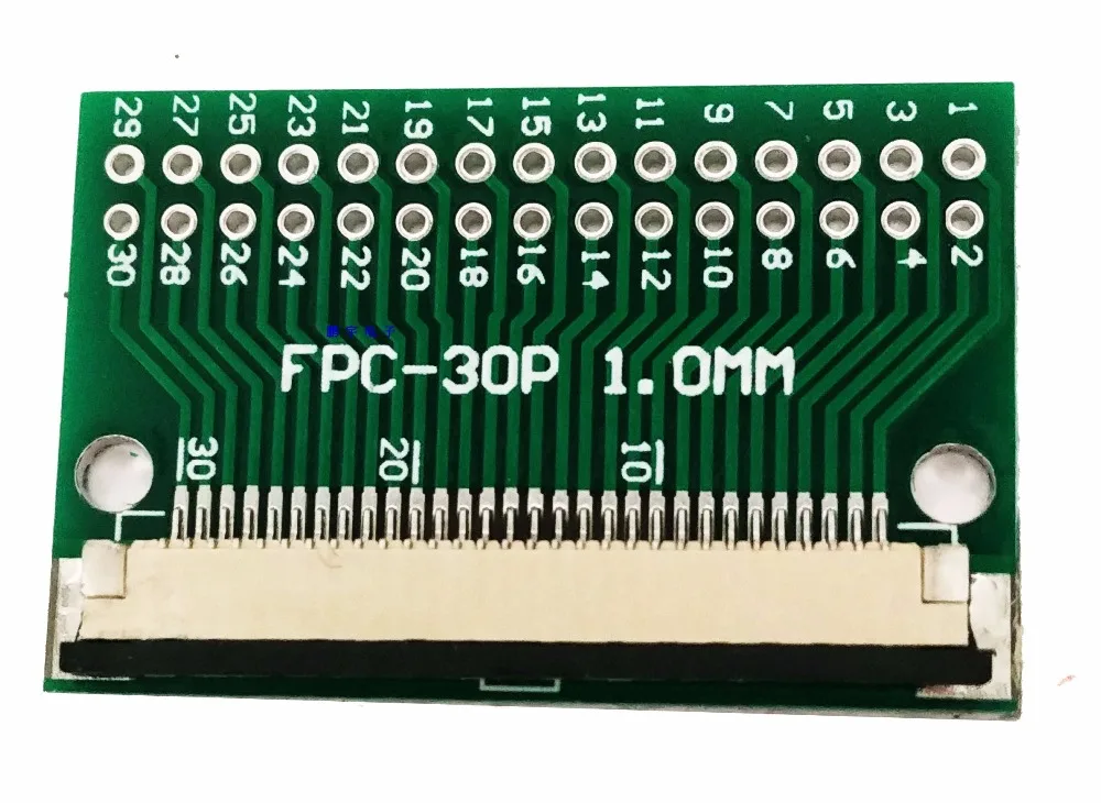 Бесплатная Доставка 10 шт. FFC FPC 30PIN передачи доска с разъем FFC окунуть 2,54 адаптер 1 мм 0,5 мм шаг pcb двусторонняя