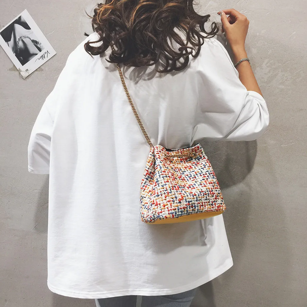 2019 Autumn Winter Womens Creative Wallet Multi-Function Women's Bag Bucket Shoulder Color Stitching Crossbody Bag#G8 | Багаж и сумки