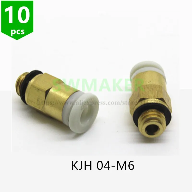 10pcs Reprap bowden extruder One-touch fittings 4*2 mm M6 threaded for 1.75 filament 3D printer parts freeshipping |