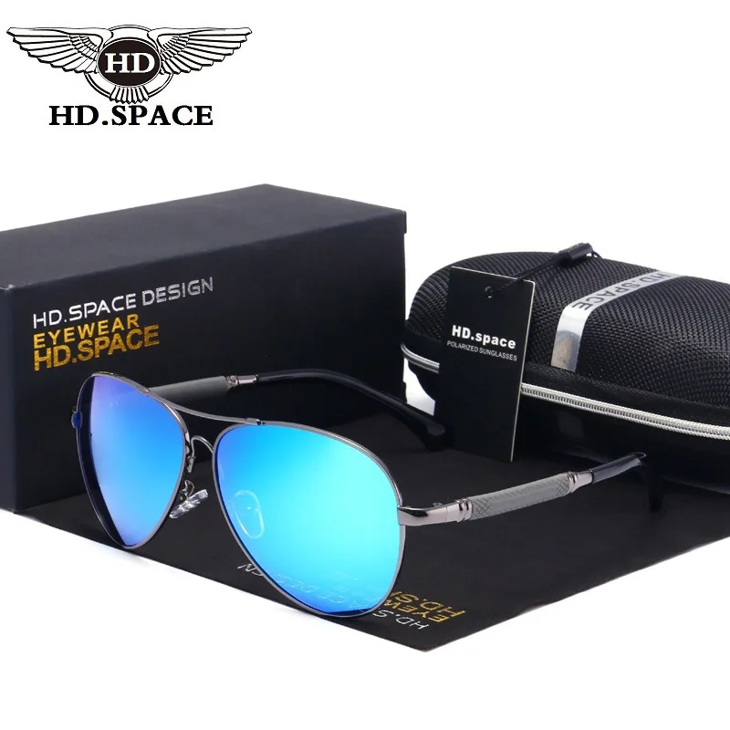 

HD Brand Designer Men Women Polarized Sunglasses Alloy Memory Frames Eyewear Mirror Coating Driving Glasses Hipster Gafas LD030