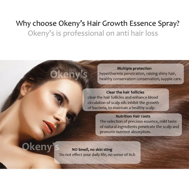 Okeny's средство для роста волос спрей масло роста предотвращает облысение от выпадения волос уход за волосами Питательный Укрепляющий корни