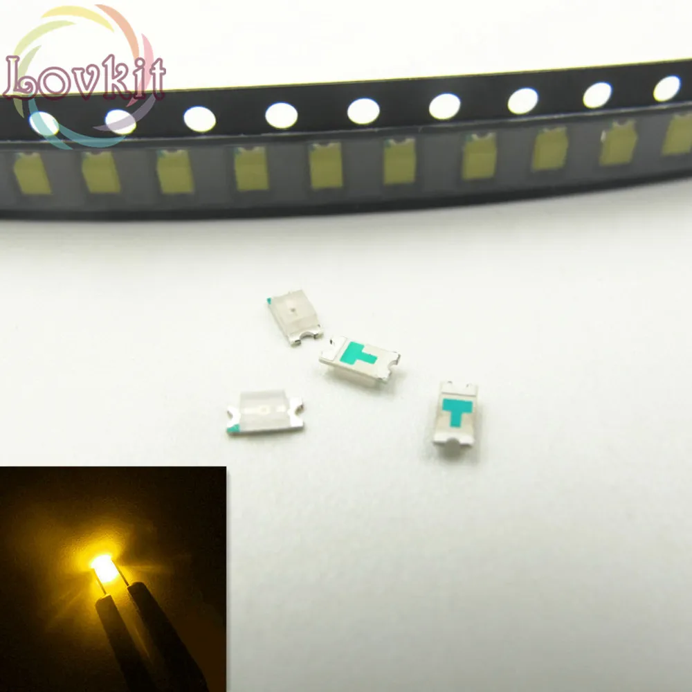 1000 шт 0603 SMD/SMT чип желтый светодиод 585 595nm ультра яркий светоизлучающий диод