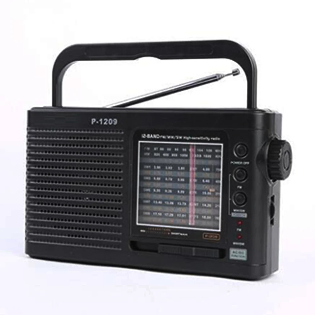 

Big Portable Radio Receiver with 13 Bands FM/AM/MW/SW1-10 Radio with Built-in Speaker High Sensitivity Gift for old