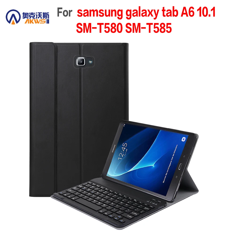 Съемный кожаный чехол с клавиатурой Bluetooth для samsung Galaxy Tab A 10,1 T580 T585 SM-T580