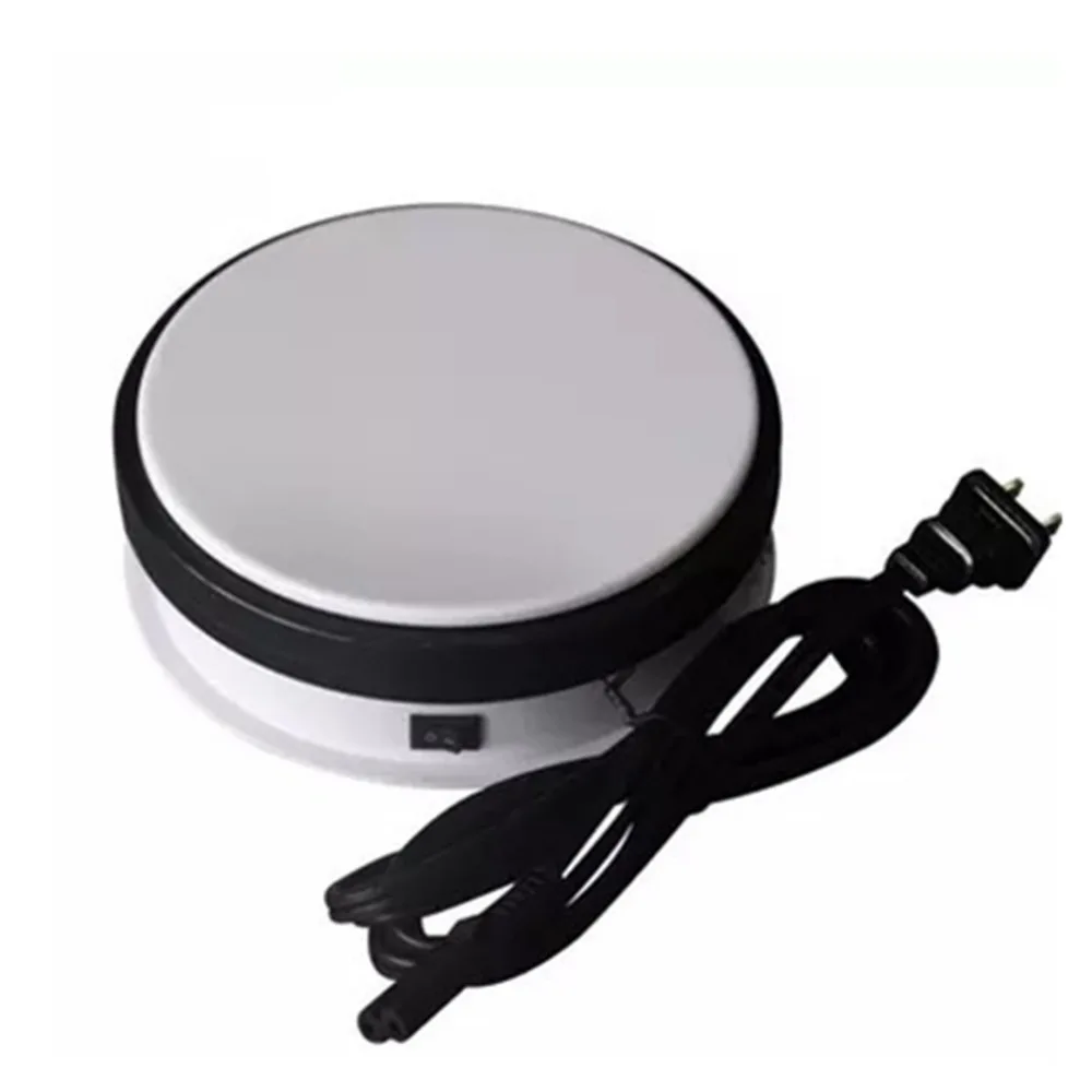 

15cm White Electric Motorized Display Stand Rotating Turntable for Jewelry Model show and 4k 3D HD video rotation photography