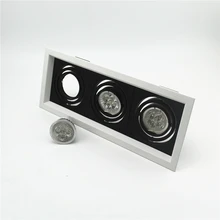 3 шт./лот коммерческих светильников 3 главы Назад кольца монтажный комплект черная рамка Gu10/Mr16 Spotlight светодиодный светильник