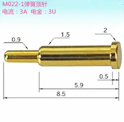 5 шт. через 3A высокий ток пружинный контакт иглы позолоченные смарт-кольцо зонд 2,0*8,5 мм Высокое качество зарядки иглы