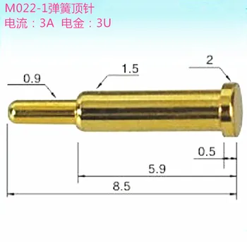 

5pcs Through 3A High Current Spring Contact Needle Gold-plated Smart Hand Ring Probe 2.0*8.5mm High Quality Charging Needle