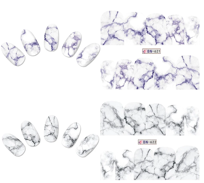 KADS мраморная серия наклейка на ногти водная переводная наклейка для нейл-арта наклейка s DIY Мода обертывания красота украшения аксессуары для ногтей