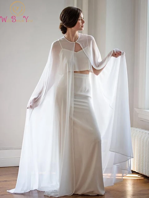 Women Bolero Long Wraps Elegant White Sheer Summer Formal ...