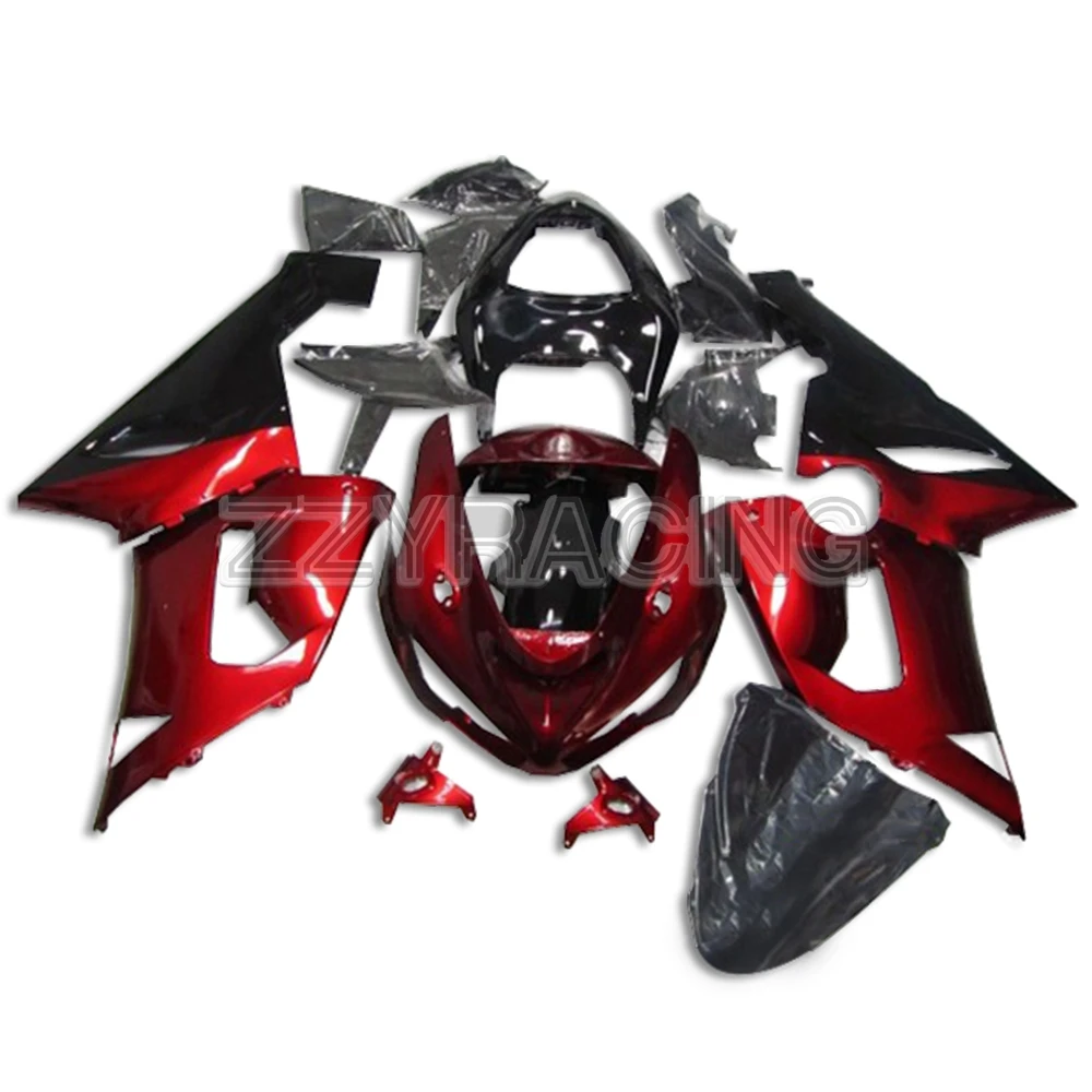 

Injection Fairings Kits for Kawasaki ZX6R 2005 2006 Year ZX-6R 05 06 Complete Motorcycle Body Kit Cowlings Covers Red Black