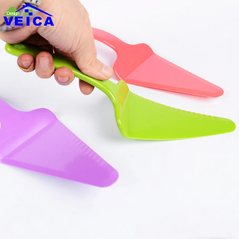 1pcs Flexible Plastic Pizza Shovel Fondant Cake Shovel Cream Scraper Knife Kitchen Accessories