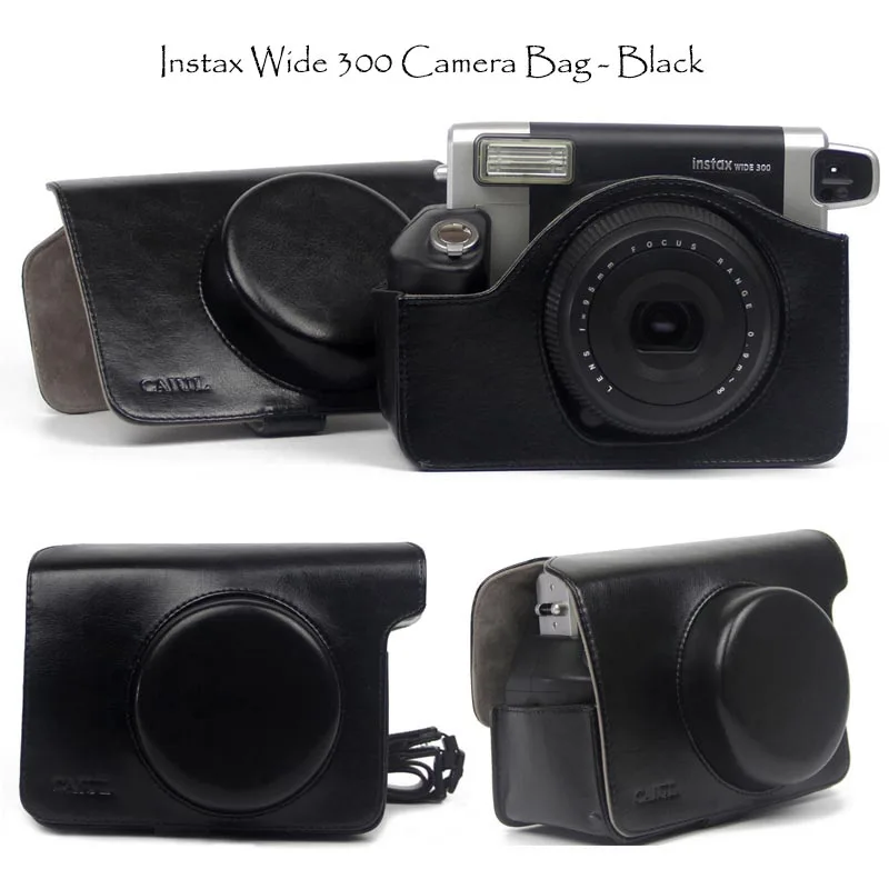 Для Fujifilm Instax Wide 300 мгновенный чехол для камеры, качественная сумка из искусственной кожи, 3 цвета-розовый, коричневый и черный