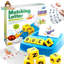 Детская игра-головоломка АЛФАВИТ, карты, Английский алфавит, изучение букв, игрушки, лексика, слово, картинка, игра для матча, обучающие игрушки