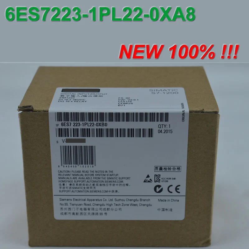 

EM223 6ES7223-1PL22-0XA8 6ES7 223-1PL22-0XA8,s7-200,it can replace 6ES7223-1PL22-0XA0 100%, only Country of Origin not same