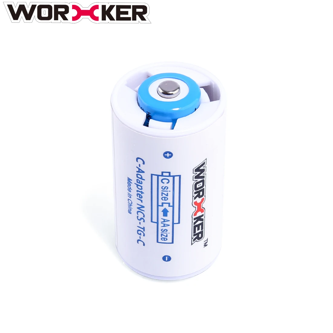 

WORKER Modified AA to C Size Spacer Plastic Battery Converter Adapter for Nerf - White