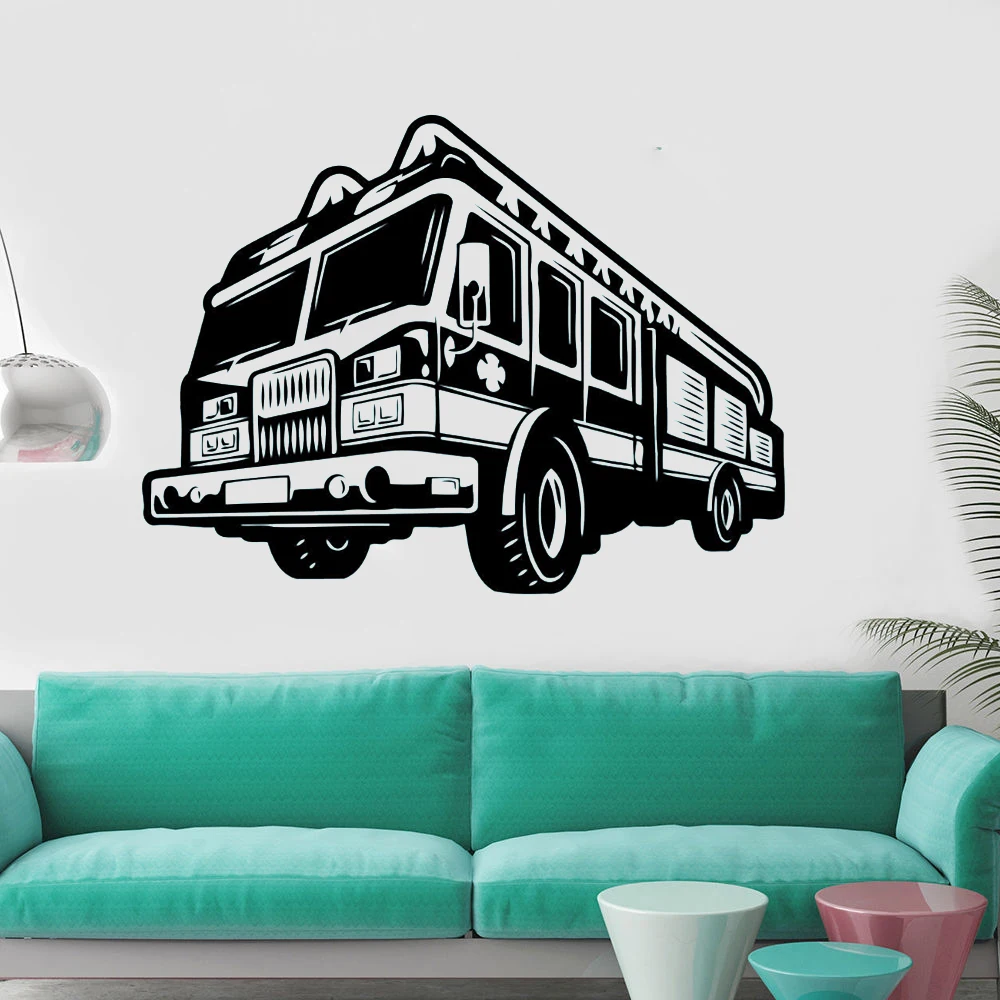 Fire-Car-Wall-Decal-Firefighter-Wall-Vinyl-Stickers-New-Design-Car-Style-Wall-Murals-Engine-Fireman (1)