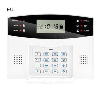 

LCD IR GSM Alarm IOS Android APP Control Wireless Home Burglar Alarm System Two Way Intercom SMS Notice for Power Off