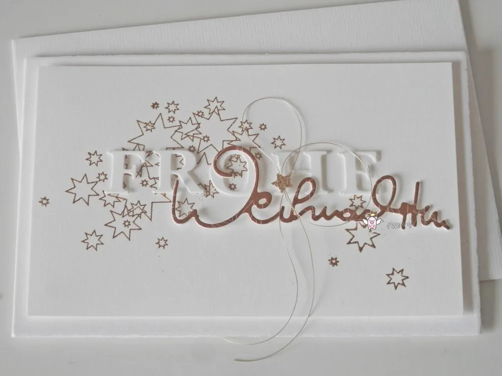 

PP Craft metal cutting dies cut die mold German Christmas letters Scarpbook paper craft knife mould blade punch stencils dies