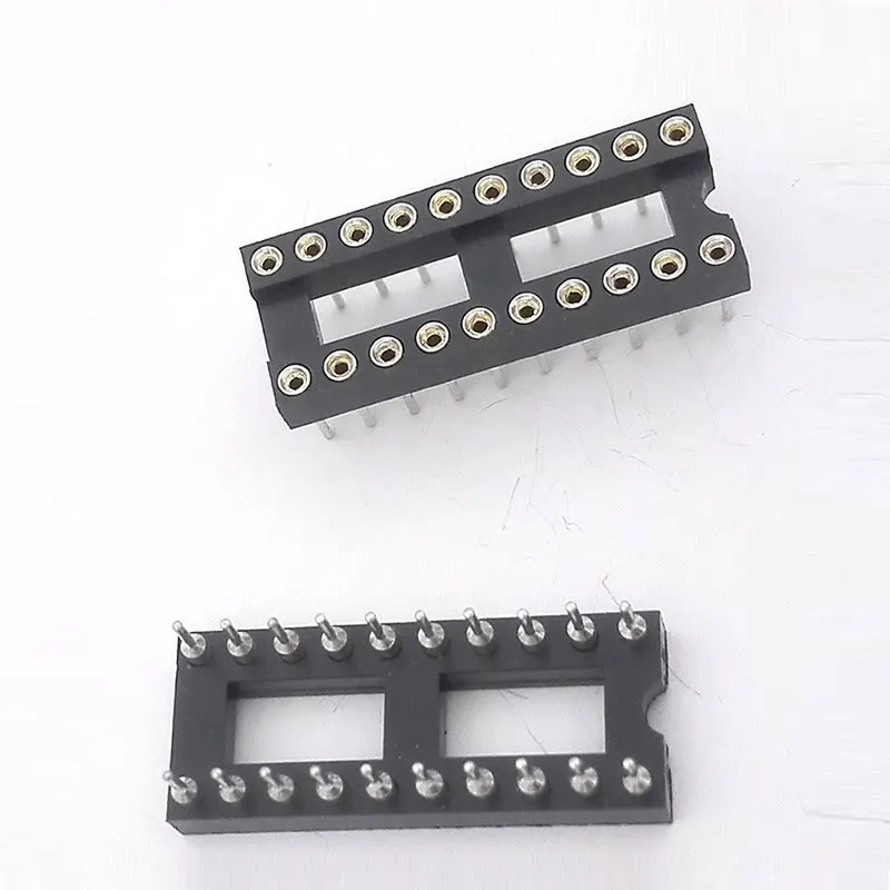 MCIGICM-12pcs-Round-Hole-20-Pins-2-54MM-DIP-IC-Sockets-Adaptor-Solder-Type-IC-Connector
