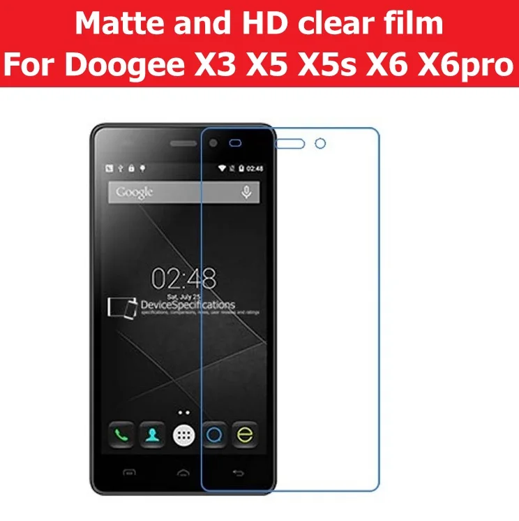 HD прозрачный глянцевый Пленка Для Doogee X3 X5 X5s X6 pro матовая пленка с антибликовым
