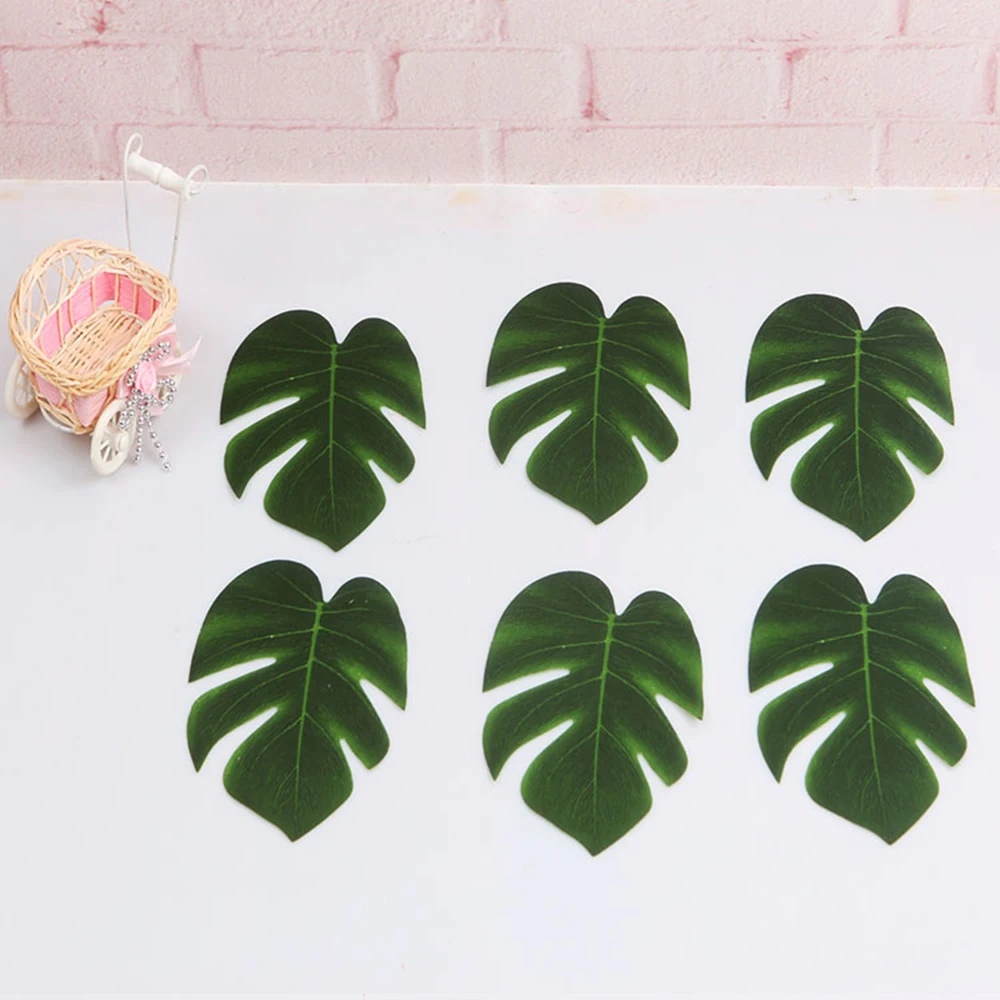 

5Pcs Artificial Leaf Tropical Palm Leave Flower Ornament Monstera Leaf for Simulation Party Jungle Beach Theme Garden Decoration