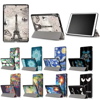 

Painted Pu Leather Cover for Apple iPad Pro 10.5 Case Trifold Magnet Sleep-Awake Case for iPad Pro 10.5 with Stand Holder