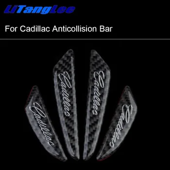 

Litanglee Interior Refit Car Door Edge Guard Trim Molding Crash Scratch Protector 4PC English Sign Black Silver For Cadillac XTS