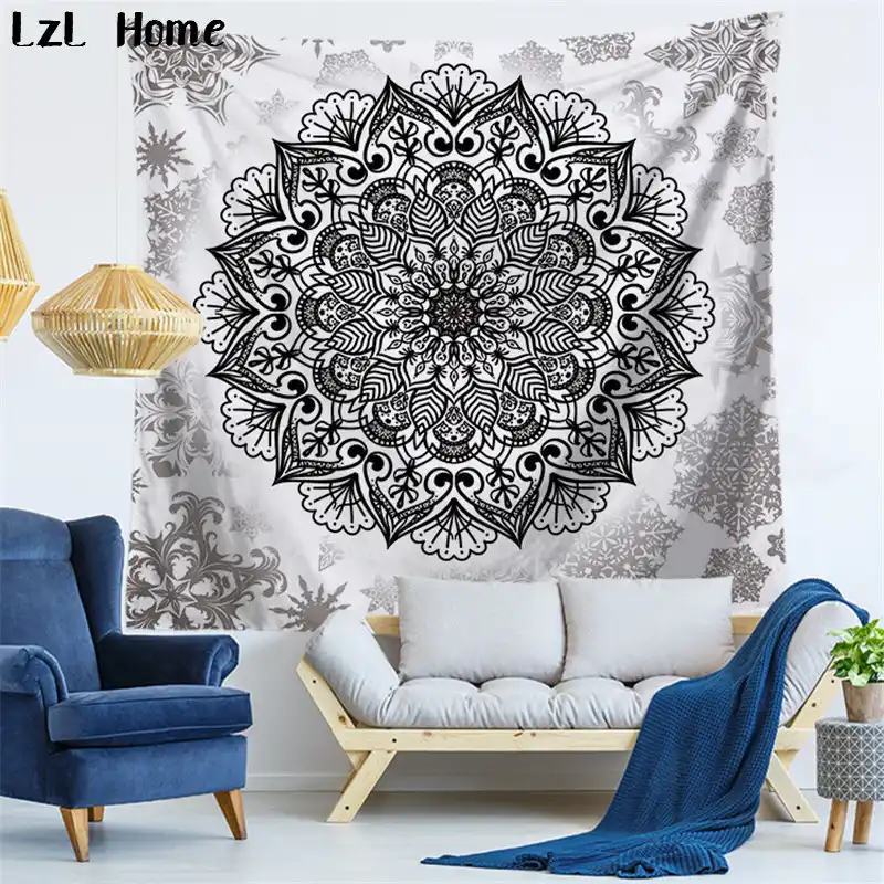 Lzl Home Retro Home Decor Tapestry Classicial Mandala Hippie Wall