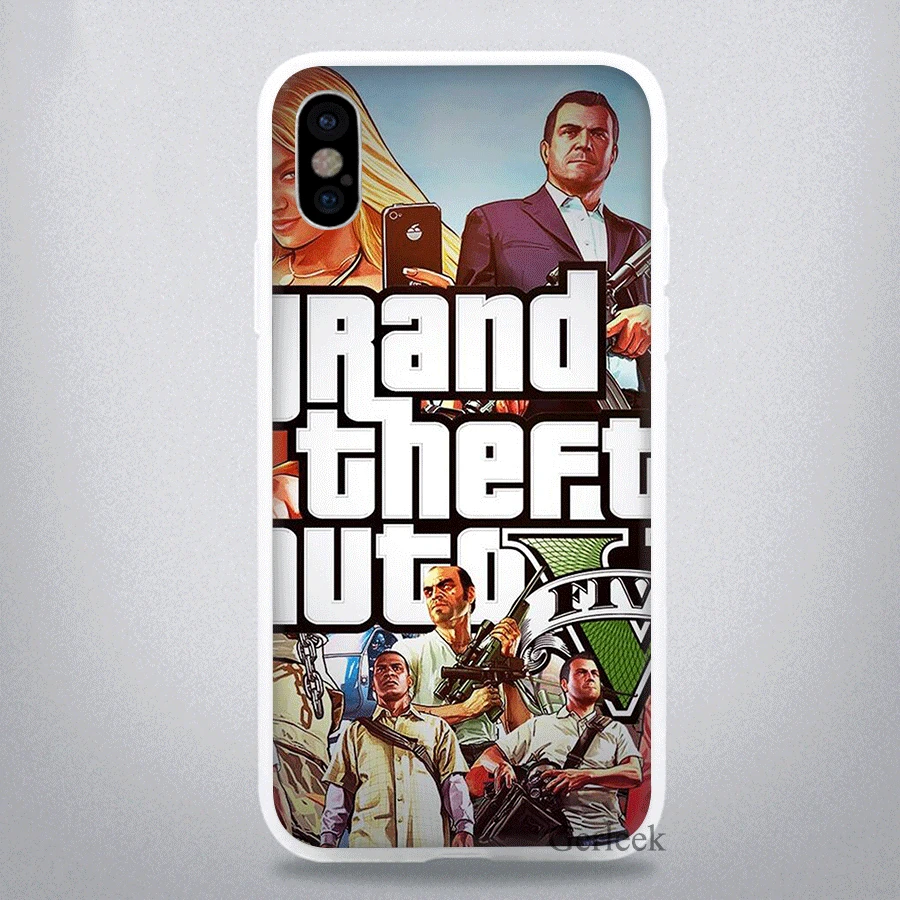 GTA 5 Чехол Для Телефона I Phone 5S 6 6S 7 8 Plus X XS XR Max чехлы|Чехлы-накладки| |
