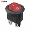 KCD1 Round Rocker Switch 20MM 4 Pin ON/OFF 6A Amps 250VAC DPST Latching 220V LED Lighted On Car Push Button Switches Red ► Photo 1/4