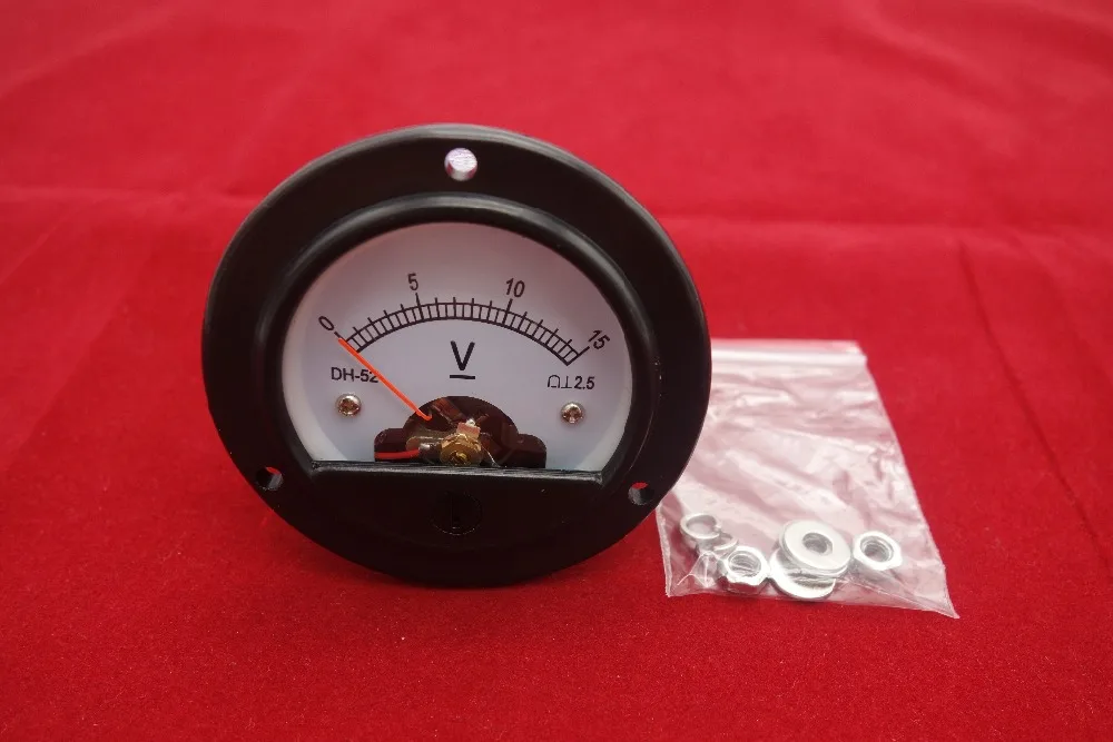 DC 0-5V Analog Voltmeter Analogue Voltage panel meter SO45 directly Connect