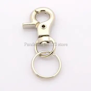 

Zinc Alloy Swivel Clasp Key Chains, with Iron Ring Findings, 47mm