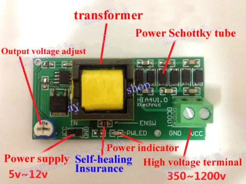 Sunyima высокое Напряжение DC-DC повышающий преобразователь постоянного тока 5 V-12 V шаг вверх до 300 V-1200 V Мощность модуль